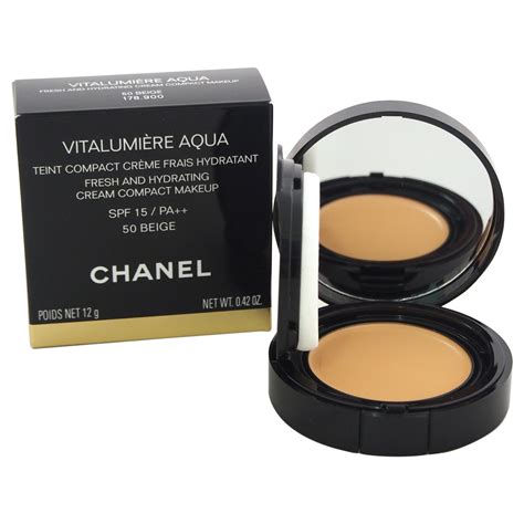 chanel vitalumiere aqua cream compact makeup review